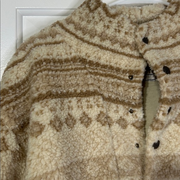 Alpine Design Cream and Brown Varsity Jacket - Picture 6 of 7